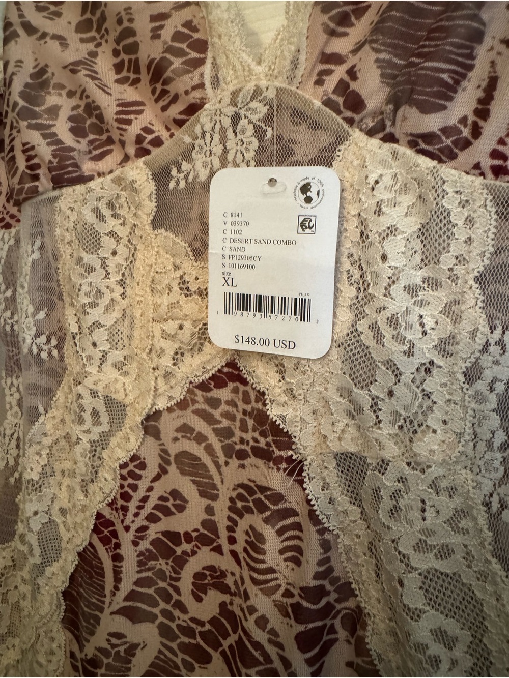 Free People in the clouds maxi bodysuit NWT - Picture 5 of 5